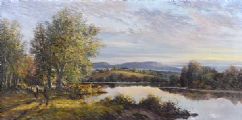 EVENING IN COUNTY FERMANAGH by William Cunningham at Ross's Online Art Auctions