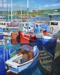 FISHING BOATS by Richard Williamson at Ross's Online Art Auctions