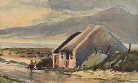 DONEGAL COTTAGE by Rowland Hill RUA at Ross's Online Art Auctions