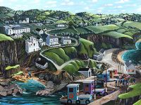 THE HARBOUR, BALLINTOY, COUNTY ANTRIM by George Callaghan at Ross's Online Art Auctions