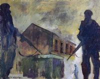 THE NIGHT WATCH, BELFAST 1970 by Ronald Inman at Ross's Online Art Auctions