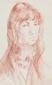 PORTRAIT OF A GIRL by George Campbell RHA RUA at Ross's Online Art Auctions