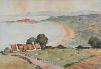WHITEPARK BAY, COUNTY ANTRIM by Robert Taylor Carson RUA at Ross's Online Art Auctions