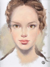 BROWN EYED GIRL by Ken Hamilton at Ross's Online Art Auctions