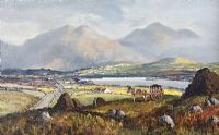 GATHERING PEAT NEAR CLIFDEN, CONNEMARA by William Henry Burns at Ross's Online Art Auctions