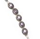 STERLING SILVER AMETHYST AND MARCASITE BRACELET at Ross's Online Art Auctions