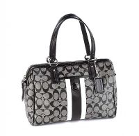 COACH SIGNATURE BLACK AND WHITE MONOGRAM BAG at Ross's Online Art Auctions