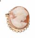 COLLECTION OF THREE 9CT GOLD MOUNTED CAMEOS at Ross's Online Art Auctions