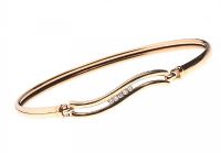 9CT GOLD AND DIAMOND BANGLE at Ross's Online Art Auctions