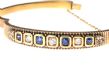 9CT GOLD SAPPHIRE AND DIAMOND BANGLE VICTORIAN at Ross's Online Art Auctions