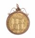 9CT GOLD MOUNTED HALF-SOVEREIGN PENDANT at Ross's Online Art Auctions