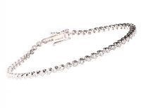 STERLING SILVER LINE BRACELET SET WITH CUBIC ZIRCONIA at Ross's Online Art Auctions