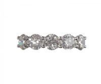 18CT WHITE GOLD DIAMOND FIVE STONE RING at Ross's Online Art Auctions