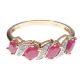 9CT GOLD RUBY AND DIAMOND CLUSTER RING at Ross's Online Art Auctions