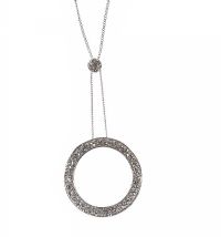 STERLING SILVER DIAMOND 'CIRCLE OF LIFE' PENDANT AND CHAIN at Ross's Online Art Auctions