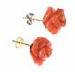 18CT GOLD AND CORAL RING AND EARRINGS at Ross's Online Art Auctions