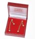 9CT GOLD DROP EARRINGS SET WITH CUBIC ZIRCONIA at Ross's Online Art Auctions