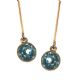 9CT GOLD PEARL AND BLUE ZIRCON EARRINGS at Ross's Online Art Auctions