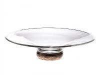 SILVER MOUNTED GLASS FRUIT BOWL at Ross's Online Art Auctions