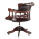 LEATHER REVOLVING DESK CHAIR at Ross's Online Art Auctions