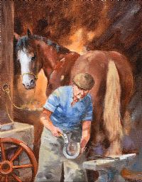 THE BLACKSMITH by Noel Shaw at Ross's Online Art Auctions