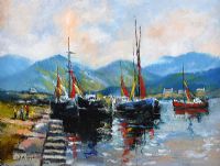 BALLINAKILL HARBOUR, CONNEMARA by Niall Campion at Ross's Online Art Auctions