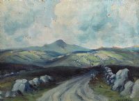 TIEVEBULLIAGH MOUNTAIN by Charles McAuley at Ross's Online Art Auctions