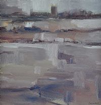 DOWNPATRICK CATHEDRAL by Sandra Maze UWS at Ross's Online Art Auctions