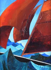 THE ORANGE SAIL by George Callaghan at Ross's Online Art Auctions