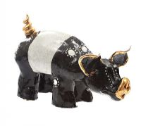 BLACK & WHITE PIG by Audrey Smyth at Ross's Online Art Auctions