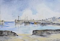 DONAGHADEE HARBOUR by Robert Pentland at Ross's Online Art Auctions