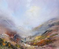 WALKERS IN THE MOUNTAINS by Carol Ann Waldron at Ross's Online Art Auctions