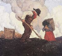THE POTATO HARVEST by Paul Henry RHA at Ross's Online Art Auctions