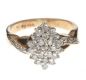 9CT GOLD AND DIAMOND CLUSTER RING at Ross's Online Art Auctions