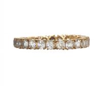 9CT GOLD CRYSTAL-SET ETERNITY RING at Ross's Online Art Auctions