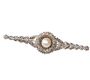 A PAIR OF SILVER PIERCED FLORAL BAR BROOCHES SET WITH MARCASITE AND CULTURED PEARLS at Ross's Online Art Auctions