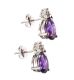 14CT WHITE GOLD AMETHYST AND DIAMOND EARRINGS at Ross's Online Art Auctions