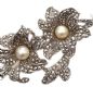 SILVER SPRAY BROOCH SET WITH MARCASITE AND CULTURED PEARL at Ross's Online Art Auctions