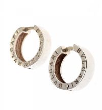 STERLING SILVER HOOP EARRINGS IN THE STYLE OF BULGARI at Ross's Online Art Auctions