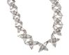 SILVER-TONE METAL CRYSTAL-SET NECKLACE AND EARRINGS SUITE at Ross's Online Art Auctions