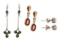 THREE PAIRS OF EARRINGS at Ross's Online Art Auctions