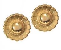 24CT GOLD FLORAL EARRINGS at Ross's Online Art Auctions