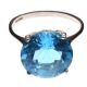 9CT WHITE GOLD AND TOPAZ RING at Ross's Online Art Auctions