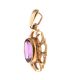 PIERCED 9CT GOLD PENDANT SET WITH AMETHYST at Ross's Online Art Auctions