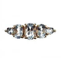 9CT GOLD AND TOPAZ RING at Ross's Online Art Auctions