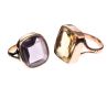 14CT GOLD AMETHYST-SET RING AND A 9CT GOLD CITRINE-SET RING at Ross's Online Art Auctions