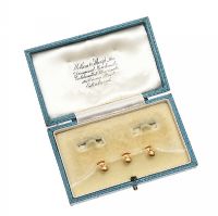 BOXED SET OF THREE 18CT GOLD STUDS at Ross's Online Art Auctions
