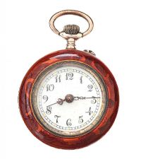 SILVER AND ENAMEL LADY'S FOB WATCH at Ross's Online Art Auctions