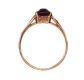 9CT ROSE GOLD RING SET WITH GARNET at Ross's Online Art Auctions