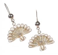 STERLING SILVER FILIGREE DROP EARRINGS at Ross's Online Art Auctions
